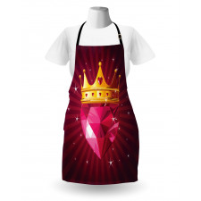 Pink Diamond Crown Art Apron