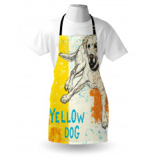 Grunge Sketch Dog Art Apron