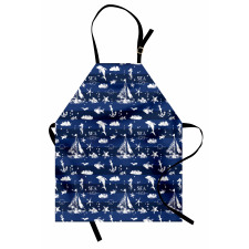 Grunge Anchor Ship Apron