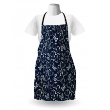 Hand Drawn Leaf Branch Apron