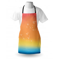 Seagull Palm Trees Sun Apron