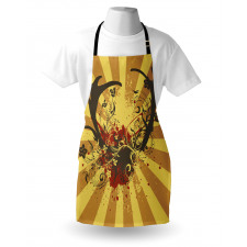 Grunge Style Antlers Art Apron