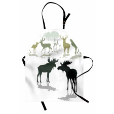 Elk Deer Fawn Forest Apron