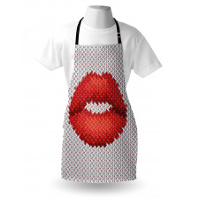 Retro Effect Lips Design Apron