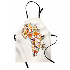 Travel Map Arts Apron