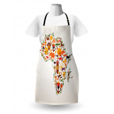 Travel Map Arts Apron