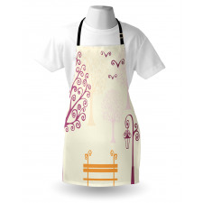 Park Bench Pastel Color Apron