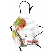 Autumn Day in Park Vintage Apron