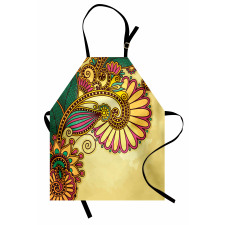 Paisley Flowers Leaves Apron