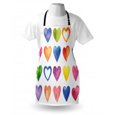 Watercolor Heart Romance Apron