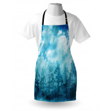 Grunge Sky Foggy Night Apron