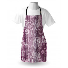 Flowers Leaves Retro Apron