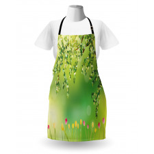 Colorful Tulips Tree Apron