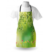 Colorful Tulips Tree Apron