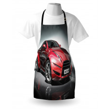 Red Fast Sports Racing Men Apron