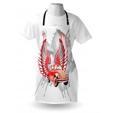 Vintage Car with Wings Apron