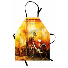 Fotoğraf Mutfak Önlüğü Bisiklet Desenli