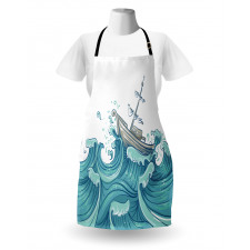 Ship and Ocean Waves Apron