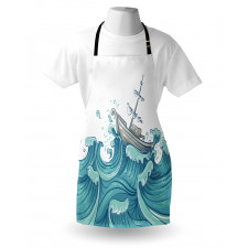 Ship and Ocean Waves Apron