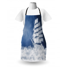 Clouds Ship in Sky Apron