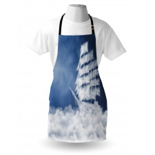 Clouds Ship in Sky Apron