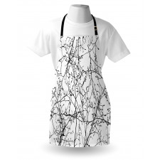 Branches with Leaves Buds Apron