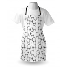 Funny Sheeps on a Meadow Apron