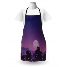 Moon Starry Night Sky Apron