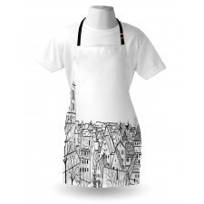 Sketch Style Cityscape Apron