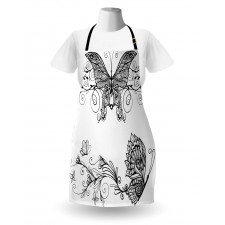 Butterfly Floral Apron