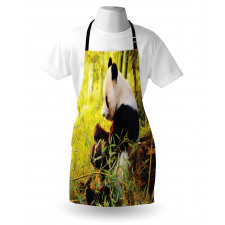 Panda Sitting in Forest Apron