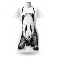 Baby Panda Bear Sketch Apron