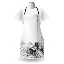 Bench Lantern Ocean Apron