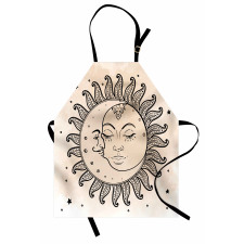 Astrolojik Mutfak Önlüğü Güneş Ay ve Yıldızlar