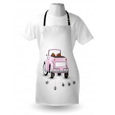 Just Married Cartoon Car Apron