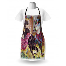 Brave Samurai and Wolf Apron