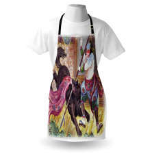 Brave Samurai and Wolf Apron