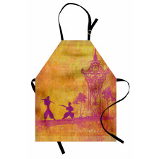 Ninjas Asian Landscape Apron