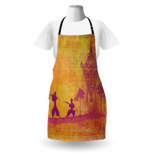 Ninjas Asian Landscape Apron