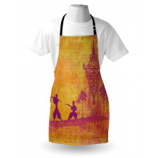 Ninjas Asian Landscape Apron