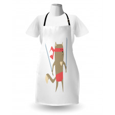 Samurai Figh Kitty Ninja Apron