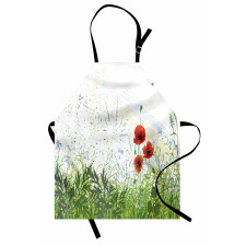 Red Poppies Dragonfly Apron