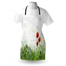 Red Poppies Dragonfly Apron