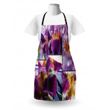 Blooming Iris Flowers Apron