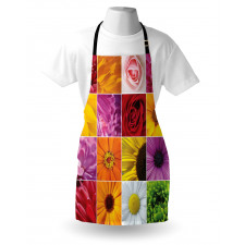 Colorful Flowers Rose Apron