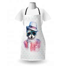 Retro Hipster Raccoon Apron