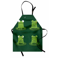 Frogs in Pond Lily Pad Apron