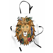 Lion with Flower Apron