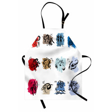 Zodiac Signs Artwork Apron