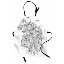 Floral Astrology Aquarius Apron